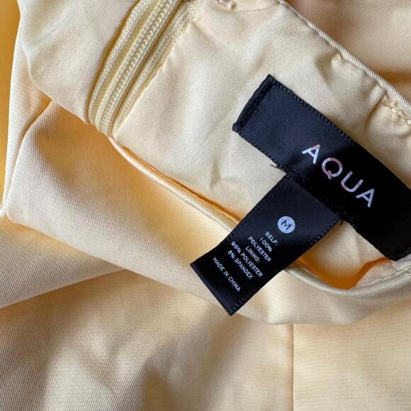 Aqua Halter Mini Dress Butter Yellow size M - Picture 6 of 6